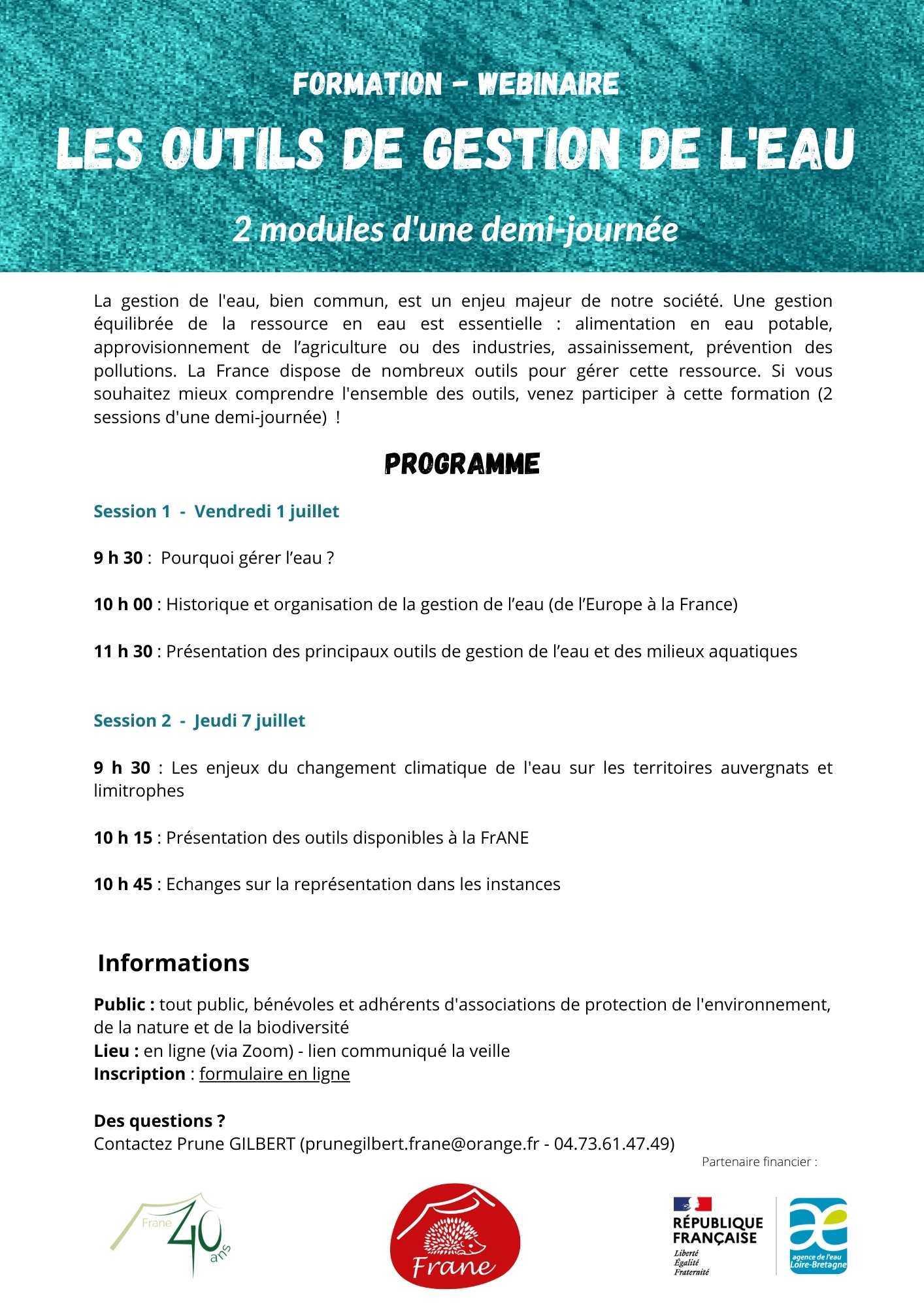 Formation Les outils de gestion de leau