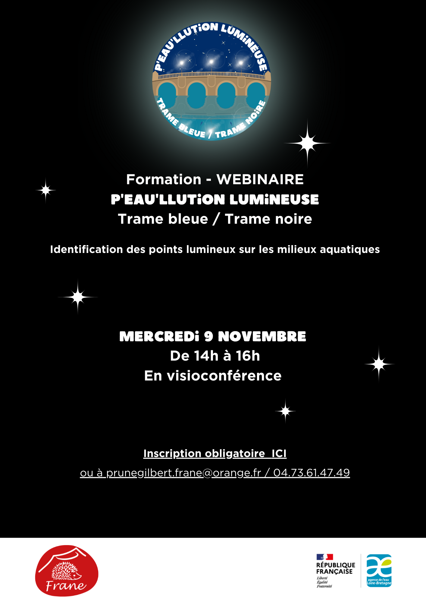 Formation PEaullution lumineuse Trame bleue trame noire