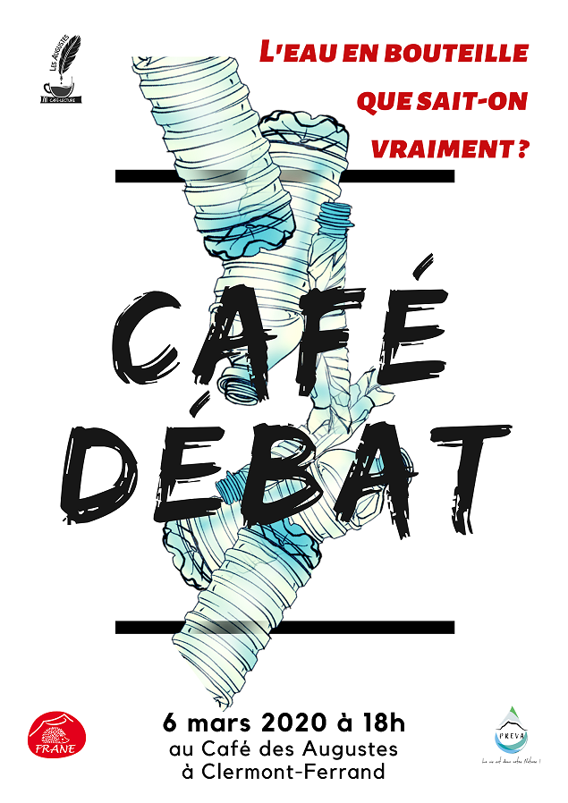 Cafe debat eau en bouteille